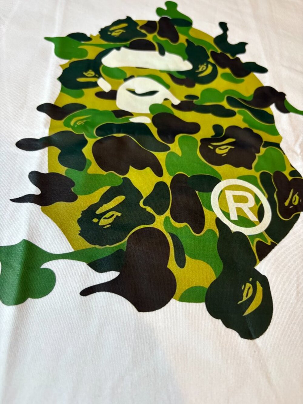 BAPE White Camo Ape Head Tee - Picture 3 of 5